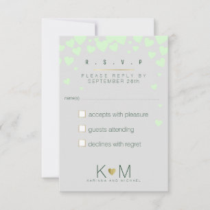 reply respond rsvp . romantic love wedding card