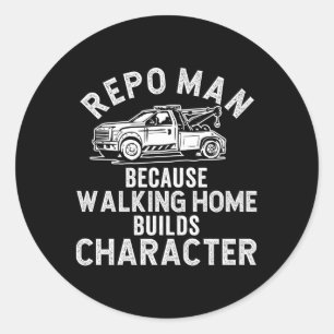 Repo Recovery Agent Repossession Classic Round Sticker