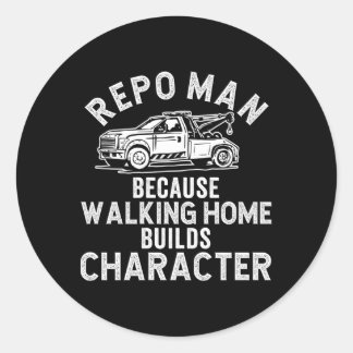 Repo Recovery Agent Repossession Classic Round Sticker
