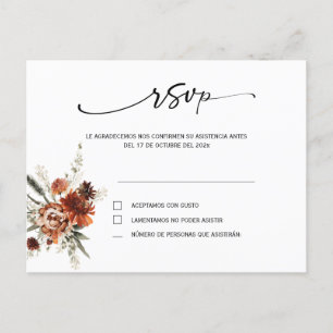 Répondre à un mariage espagnol sur carte postale