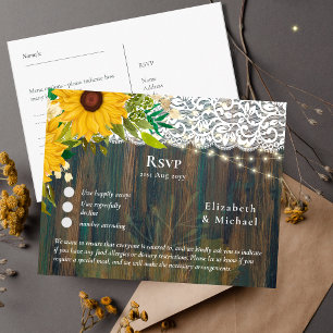 Répondre avec le menu modèle Tournesols rustiques 