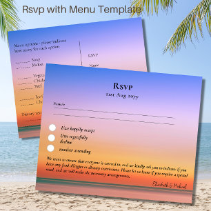 Répondre avec modèle de menu Coucher de soleil tro
