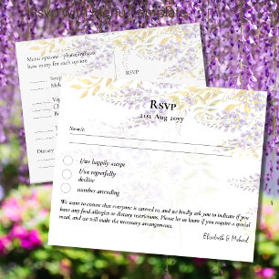 Répondre avec modèle de menu Fleurs violettes de g