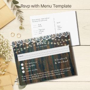Répondre avec modèle de menu Ruban de dentelle en 