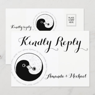 RÉPONDRE CORRECTEMENT CARTE MARIAGE b/w YinYang co