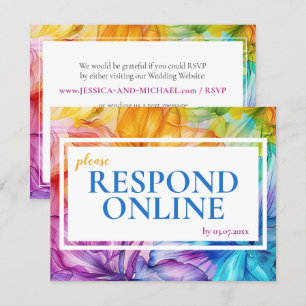Répondre en ligne carte RSVP Ethereal Bloom
