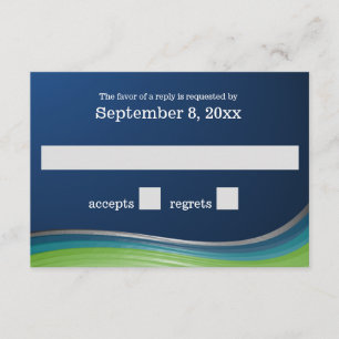 Réponse à la vague bleue et verte