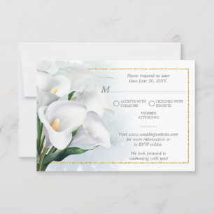 Réponse au mariage avec lys calla blanc ivoire