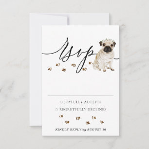 Réponse au mariage de chien Pug