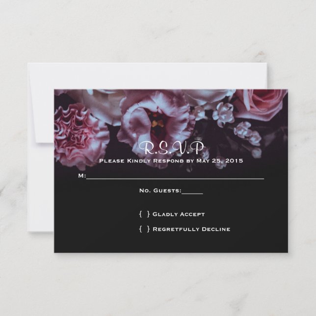 Réponse au mariage floral sombre et noir (Devant)