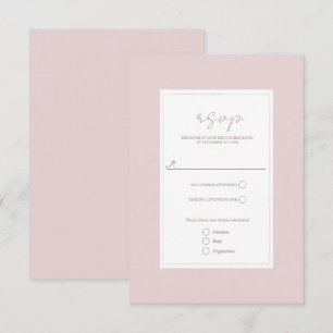 Réponse au mariage moderne minimaliste Rose et Or 