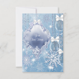 Réponse Blue Snowflake Winter Wonderland