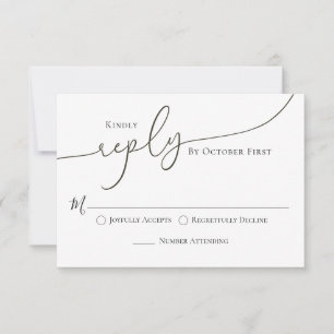 Réponse Classique de Mariage Écriture Calligraphiq