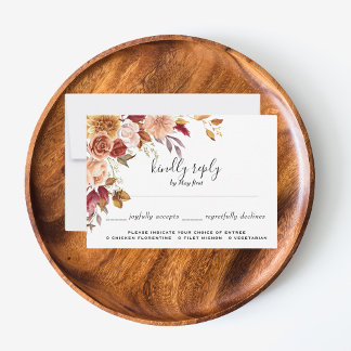 Réponse de choix de repas de mariage floral aquare