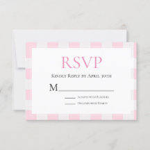 Réponse de mariage à carreaux de buffle rose