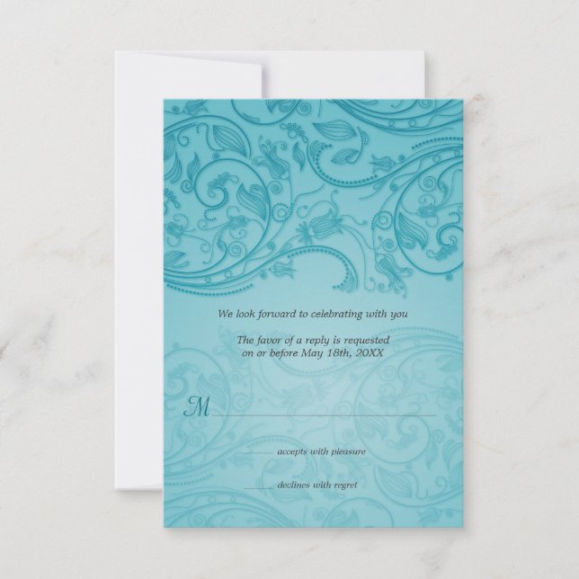 Réponse de mariage à la floraison de turquoise (Devant)