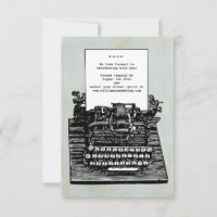 Réponse de mariage à la machine à écrire vintage