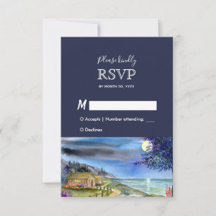Réponse de mariage à l'aquarelle Chemin éclairé pa