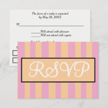 Réponse de mariage à rayures cabane rose de plage
