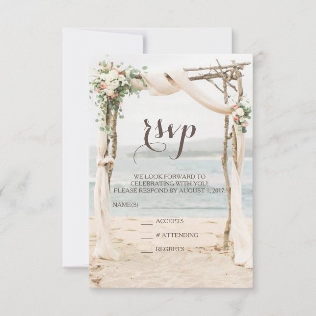 Réponse de mariage Beach Arbor (Devant)