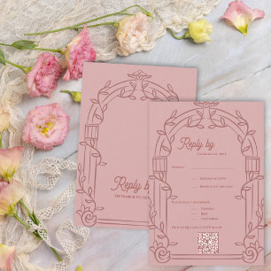 Réponse de mariage botanique à l'arche ornementale
