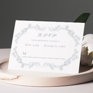 Réponse de mariage botanique bleu