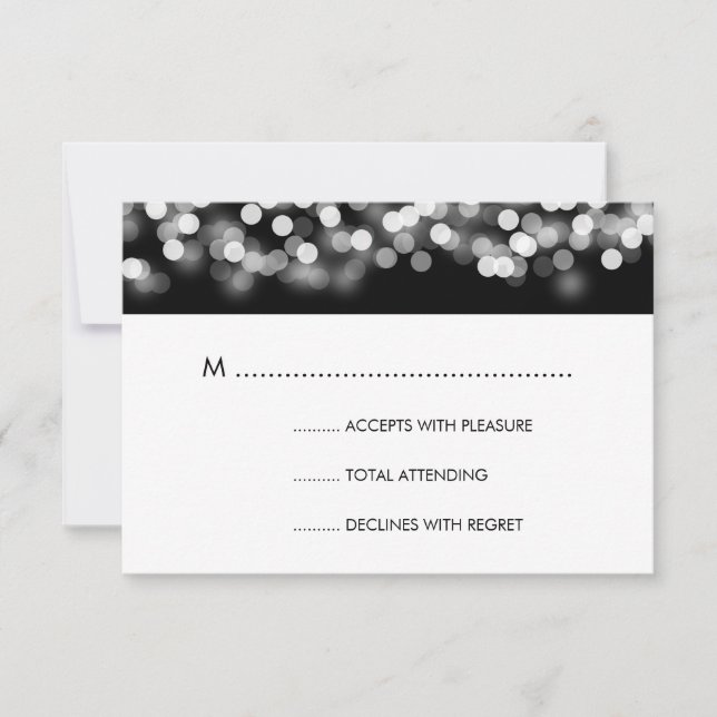 Réponse de mariage élégant Argent Glamour Hollywoo (Devant)