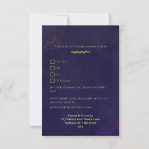 Réponse de mariage élégante en velours navy avec a