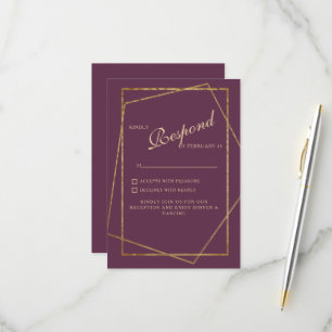 Réponse de mariage élégante et ethnique Royal Purp
