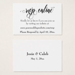 Réponse de mariage en ligne Insert Black Script, B