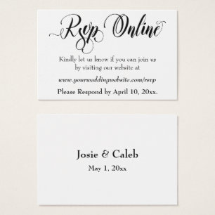 Réponse de mariage en ligne Insert Black Script, B