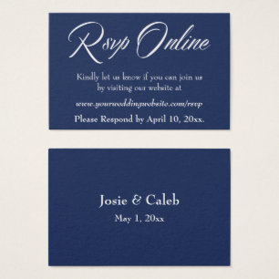 Réponse de mariage en ligne Insert blanc Script &