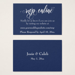 Réponse de mariage en ligne Insert White Script &