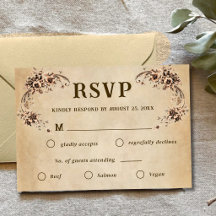 Réponse de Mariage Floral Victorien