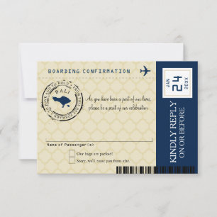 Réponse de mariage Navy Blue et Or à Bali