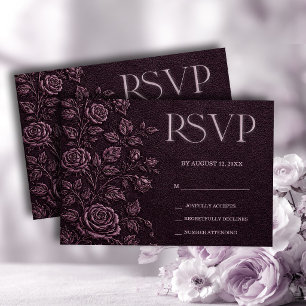 Réponse de mariage Rose Faux Relief Cerise Foncé