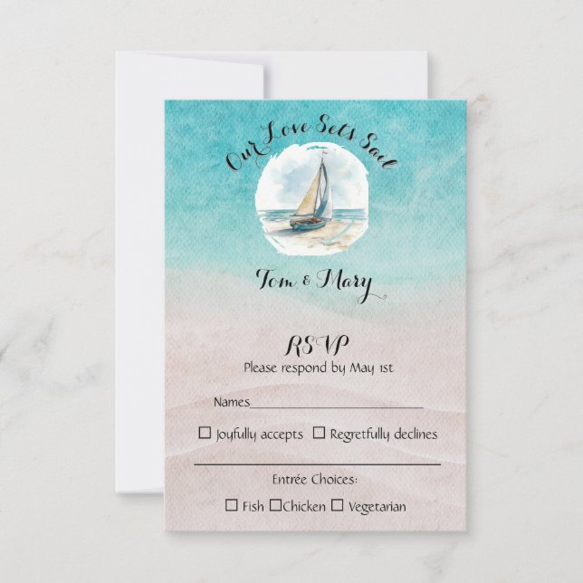 Réponse de mariage Set Sail  (Devant)