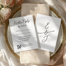 Réponse de RSVP de mariage simple écrite à la main