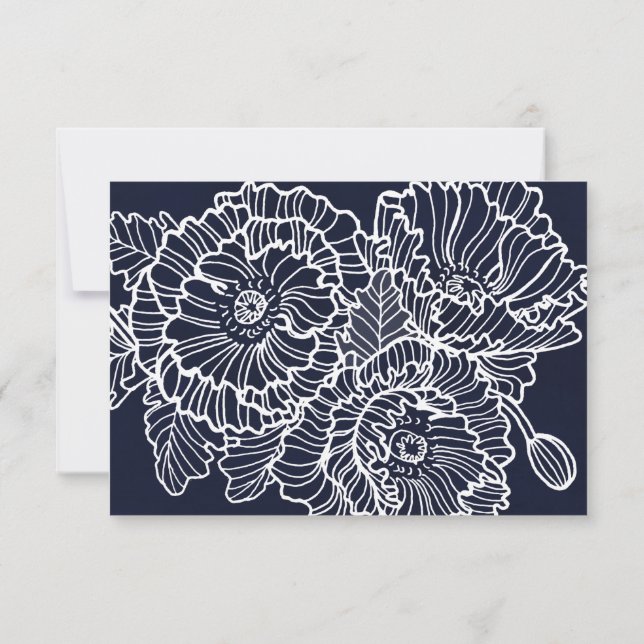 Réponse des mariages de fleurs bleues de la marine (Dos)