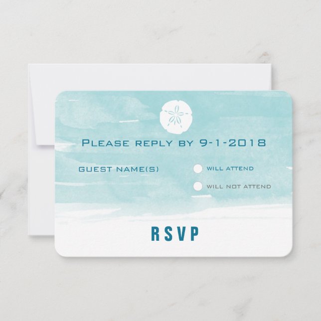 Réponse du dollar de sable d'aquarelle - coins ron (Devant)