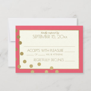 Réponse du Mariage aux points Confetti d'or