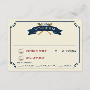 Réponse du Mariage de baseball vintage
