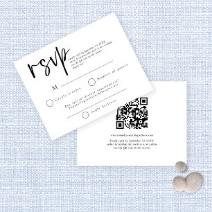 Réponse du Mariage de code QR de script simple RSV