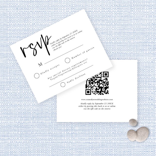 Réponse du Mariage de code QR de script simple RSV (Créateur téléchargé)