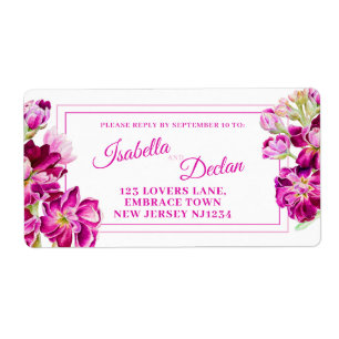 Réponse du mariage de fleurs rose foncé stock Hoy