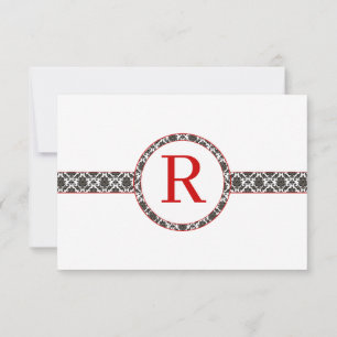 Réponse du Mariage de l'ampoule rouge noire Damask