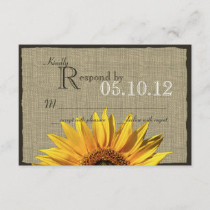 Réponse du Mariage de Sunflower et Burlap de l'Oue