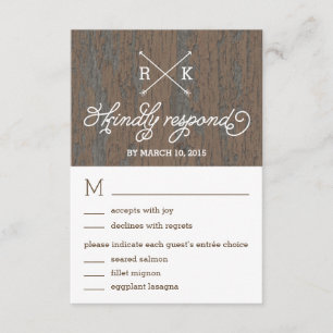 Réponse du Mariage d'écorce russe / Cartes RSVP