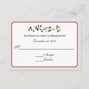 Réponse du Mariage des fêtes de décembre RSVP