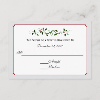 Réponse du Mariage des fêtes de décembre RSVP